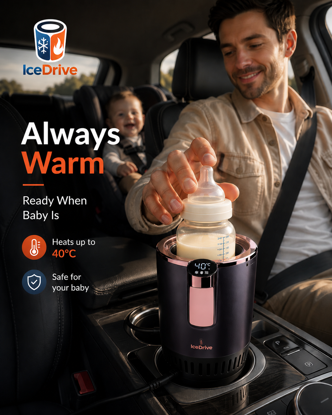 ❄️🔥 IceDrive Pro™ | Smart Car Cup Warmer & Cooler